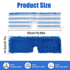 Mop Heads Replacements for O-Cedar Hardwood Floor Flip Mop, Blue
