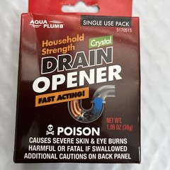 Aqua Plumb Household Strength Crystal Drain Opener Single Use Pack