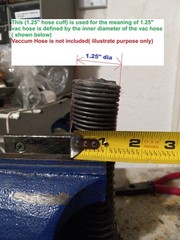 VACUUM HOSE CUFF ADAPTOR adapter 1.25″ to 1.5 Tool westpak 10-0997 carpet Clean