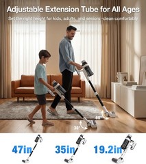 Nuyupo Cordless Vacuum Cleaner 55Mins Vacuum Cleaners For Home 15-In-1