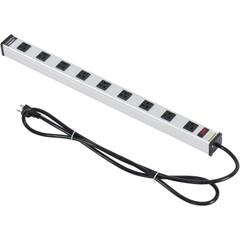 25″ 9 Outlet Aluminum Power Strip with 6-ft Cord ETL/cETL