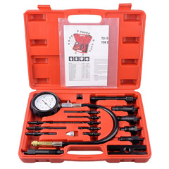 17 Pcs Engine Compression Tester Kit Tool Set For Diesel Automotive Compressor