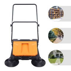 26″ Area Floor Push Sweeper Large Commercial Industrial Floor Clean Tool Outdoor