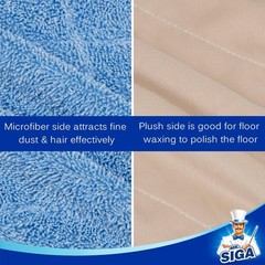 MR.SIGA Professional Microfiber Mop Refills, Pack of Blue – Pad Refills