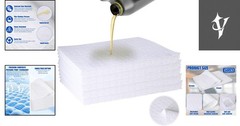 Heavy-Duty Oil Spill Mat – 50 Microfiber Pads, 13″ x 10″ for Ultimate Protection