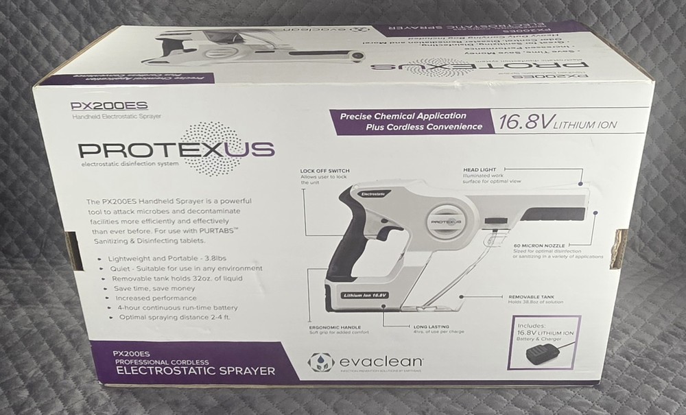Protexus PX200ES Cordless Electrostatic Handheld Sprayer 16.8V Evaclean