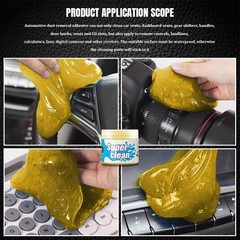 Universal Cleaning Gel Putty, Yellow, 2PCS, for Automotive, Keyboard, Camera and