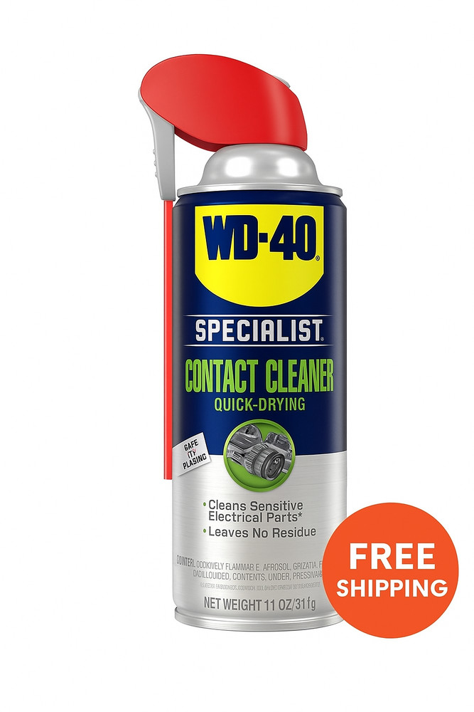 WD-40 Specialist Electrical Contact Cleaner Spray – Electronic & Electrical 11oz