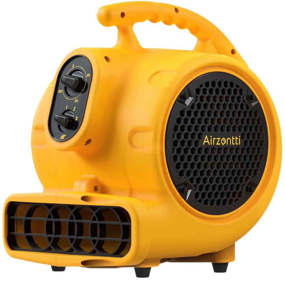 Air Mover, 1100 CFM 1/4 HP 200W Blower Fan, Floor Fan Heavy Duty with 3 Speed…