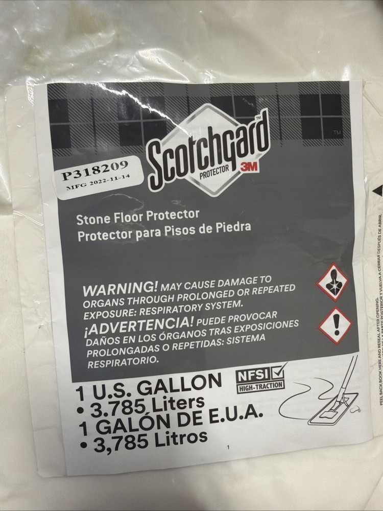 3M Scotchgard Stone Floor Protector Plus 3.785 Liter Bag, 2-Pack