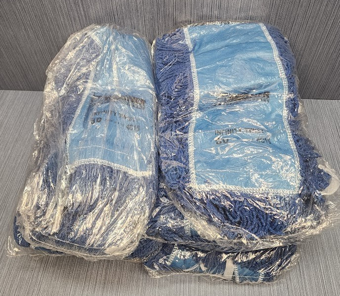 Lot of 6 x Wagner Golden Star Infinity Twist Set-O-Swiv Blue Yarn Dust Mop – 60″