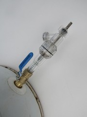 Full-Port Water Heater Drain 4.5 x 6.5 x 1.3 inches, Brass / Blue Handle