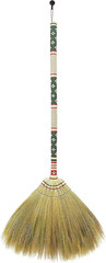 Thai Vintage Retro Grass Broom Stick, Asian Straw for Wedding Jumping, Witch, Ho