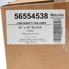 100 Count PRO-SOURCE 45 Gallon Extra Heavy-Duty Black Trash Bags, 40″ W x 46″ H