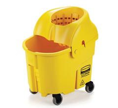 NEW Rubbermaid Commercial FG759088YEL 35 qt. WaveBrake Down-Press Combo – Yellow