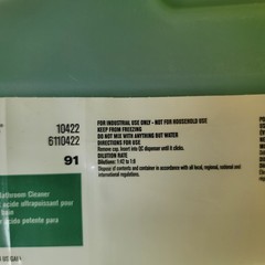 [Lot of 2] Ecolab 6110422 QC 91 Industrial Bathroom Cleaner 1.3L Each Old Stock