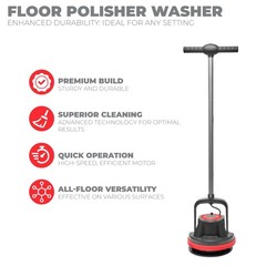 Xtremepowerus 10 Heavy Duty Commercial Pad Polisher Orbiter Hard Floor Buff
