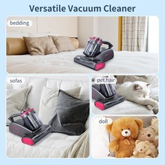 Rechargable Handheld Vacuum – Wireless Bed Vacuum Cleaner – Portable Mattress…