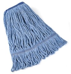 NEW Abco Disinfectant Looped-End Mop Large Blue Launderable Wet LM-204LW