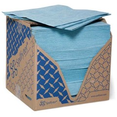 Spilfyter M-70 Sorbent Pad, 36 Gal, 16 In X 18 In, Oil, Blue, Polypropylene