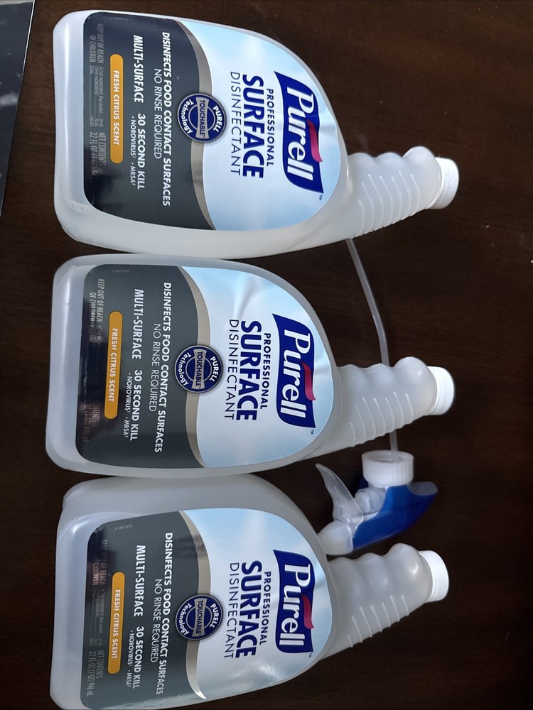 PURELL Healthcare Surface Disinfectant Fresh Citrus 3 Pack With Sprayer 96oz
