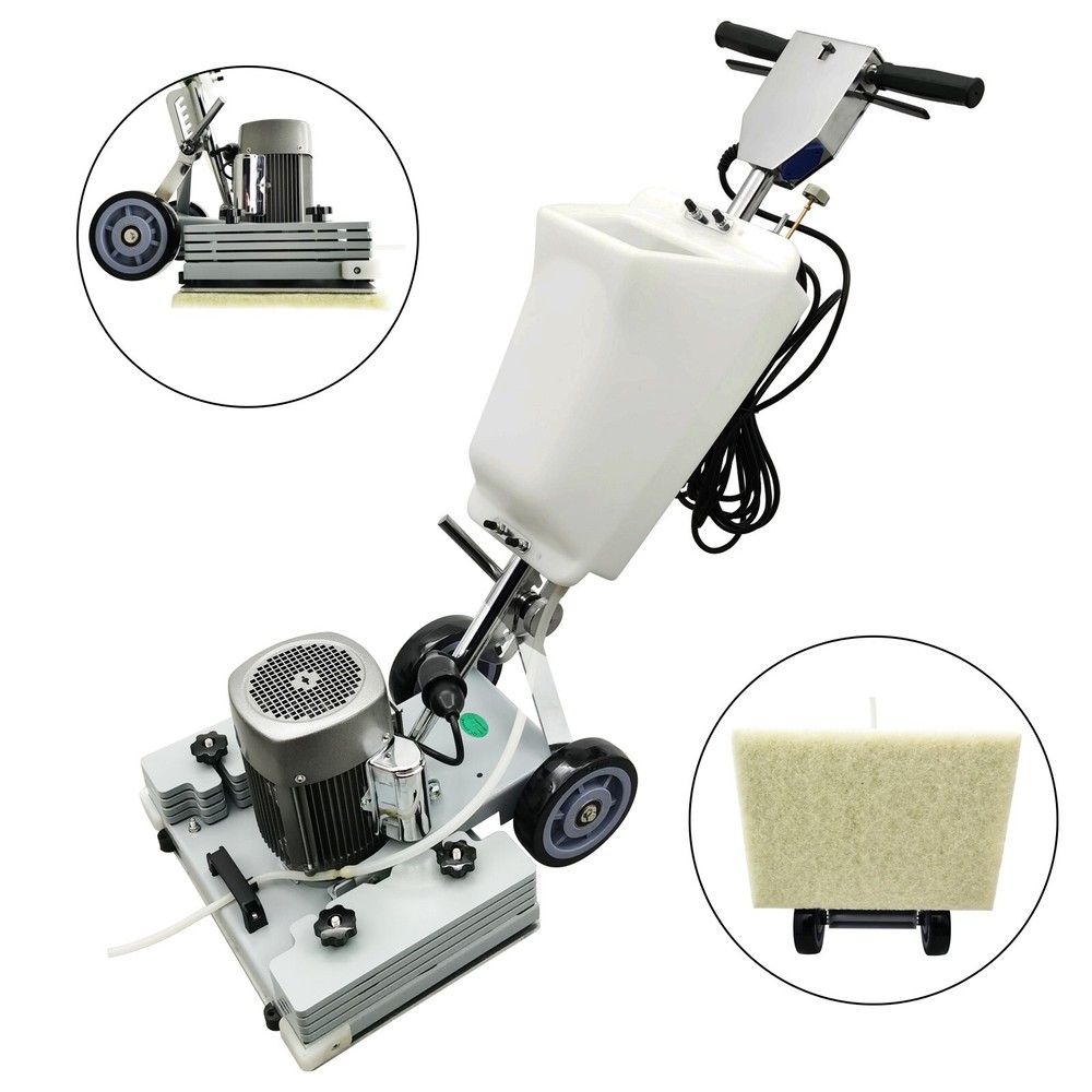 110V 2HP Floor Polisher Scrubber Buffer Machine with 12m Power Cable 13L Tank