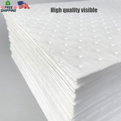Oil Spill Pads White Oil-Only Absorbent Mat Water-Repellenttear-Resistant Absorb