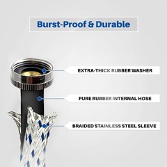 6ft, Stainless Steel (if ‘color’ is allowed to include material types,…