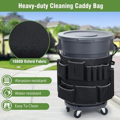 Trash Can Caddy Bags Fit 32-55 Gallon Garbage Bin, Garbage Bin Caddy Bag with 13