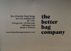 55 Gallon Heavy Duty 1.2 Mil BLK Contractor Biodegradable Trash Bags 38×58 100c