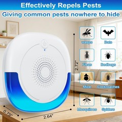 2026 Upgraded Ultrasonic Pest Control Repeller Plug in Indoor, Mouse 6 Pack