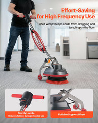 Commercial Floor Scrubber Machine Electric Cleaner Polisher 1900RPM