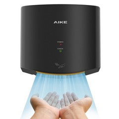 AIKE Air Wiper Compact Hand Dryer 110V 1400W Black (with 2 Pin Plug) Model