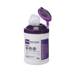 Case 12 Canisters PDI Q55172 Super Sani Cloth Germicidal Disposable Wipes Large