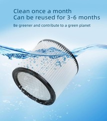 90304 Replacement Filter for Shop Vac 90304, 90350, 7.6 x x 6.7 inches