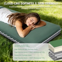 Elegear Air & Foam Camping Mattress, CumbreX™ 4″ Ultra-Thick Memory Foam S