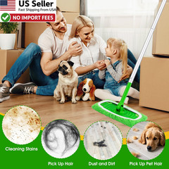 8Pcs Reusable Microfiber Mop Pads Swiffer Compatible Washable Wet Dry FROM USA