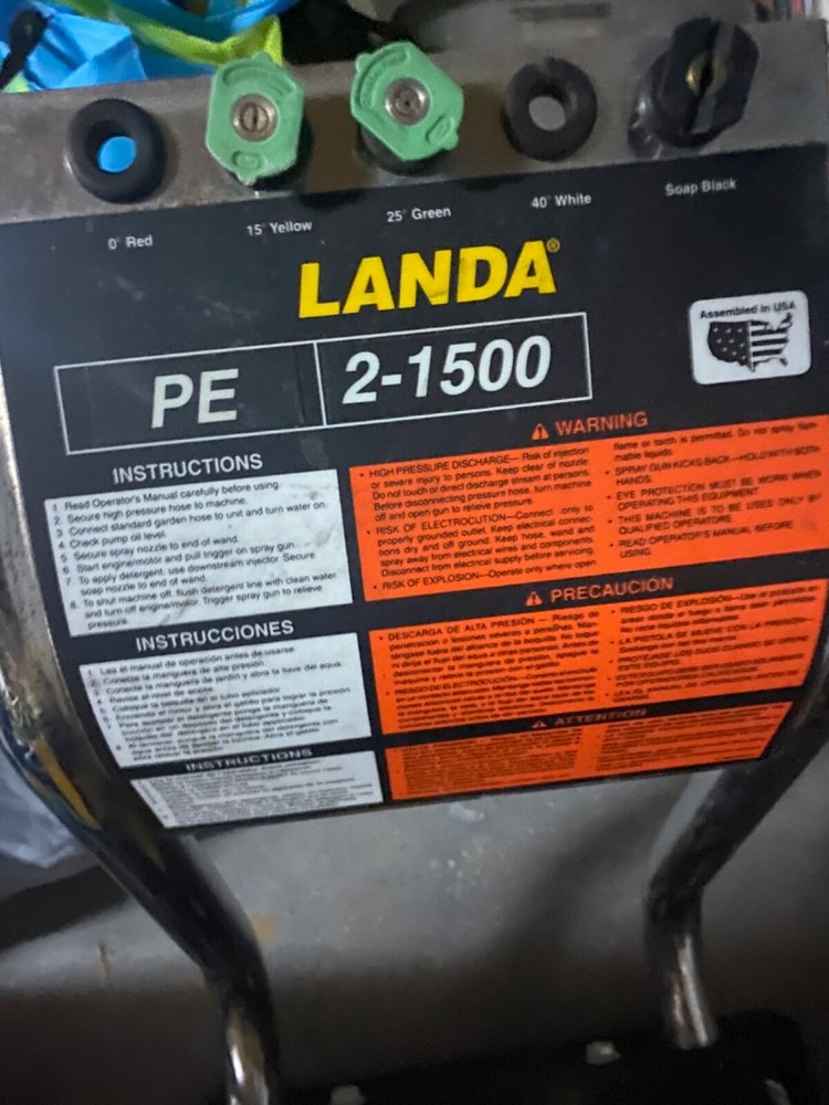 landa pressure washer PE 2-1500 great condition