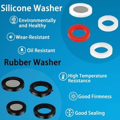 129 PCS Garden Hose Washers Shower Head Gaskets with Screen Filter,Silicone…