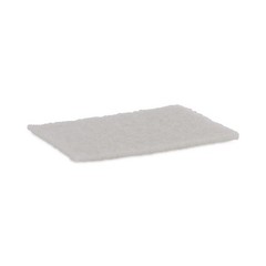 Boardwalk 198 6 in. x 9 in. Light Duty Scour Pad – White (20/Carton) New
