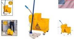 Compact 5.5 Gallon Mop Bucket with Non-Marking Wheels for Effortless Cleaning