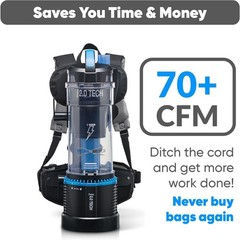 Prolux 2.0 Cordless Bagless Backpack Vacuum Cleaner w 1 Hour Lithium Ion Battery