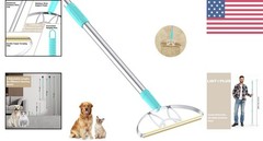 63-Inch Multi-Surface Carpet Rake – Quick Pet Hair Clean-Up for Furniture & Rugs