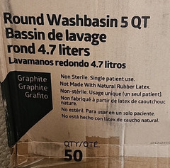 Round Washbasin 5 QT by Medline / Box of 50