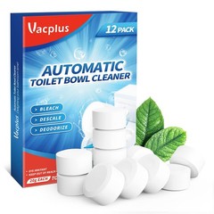 Vacplus Toilet Bowl Cleaner Tablets 12 PACK, 12 Count (Pack of 1), White