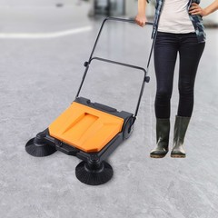 26″ Area Floor Push Sweeper Large Commercial Industrial Floor Clean Tool Outdoor