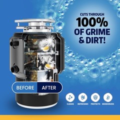 Garbage Disposal Cleaner and Deodorizer Tablets – 24 Pack, XL