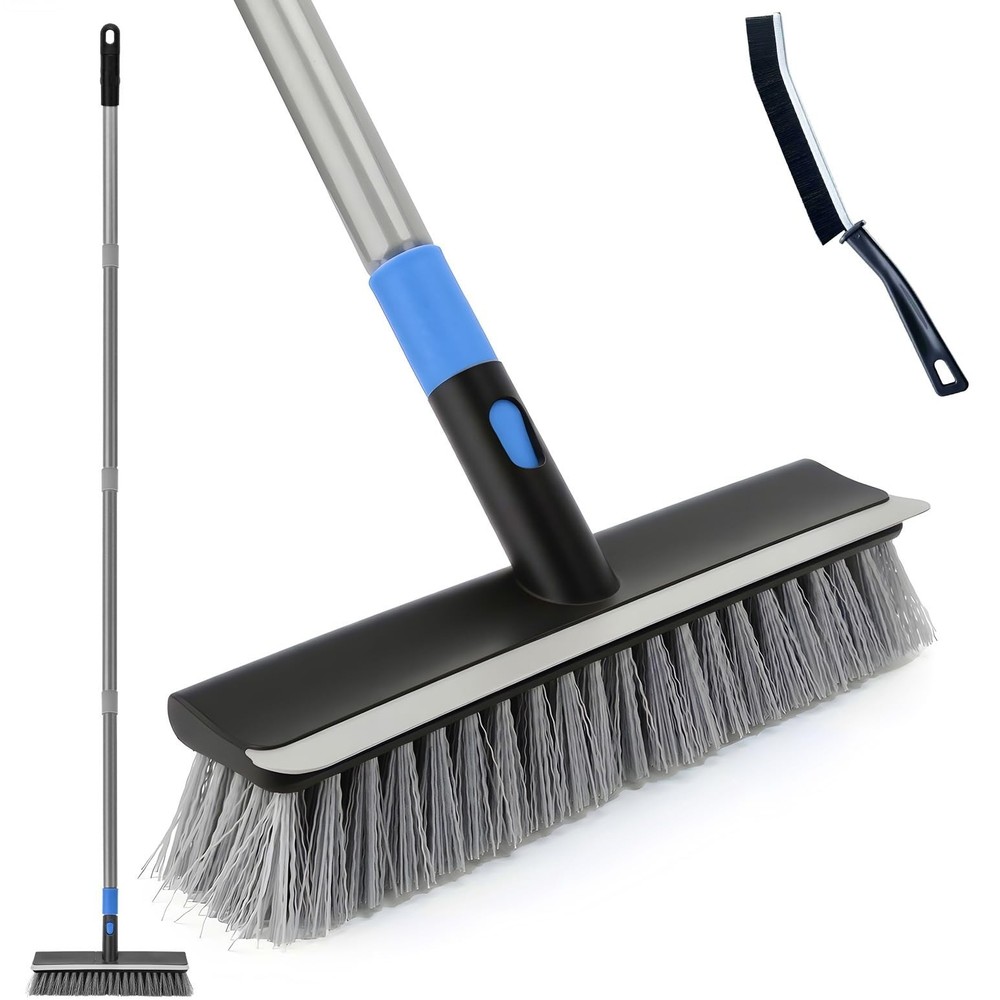 KeFanta Deck Brush with Long Handle, 2 in 1 Floor Scrub Brush for Cleaning, 5…