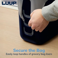 STORi Luup Bathroom Wastebasket, Secure Grocery Bags, Plastic Garbage Contain…