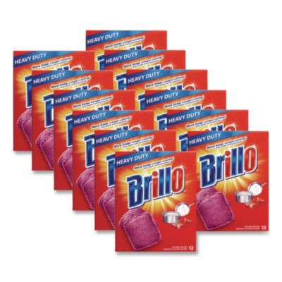 Armaly Brands 53335 Steel Wool Soap Pads 3×3 Gray/Pink 12 Pads